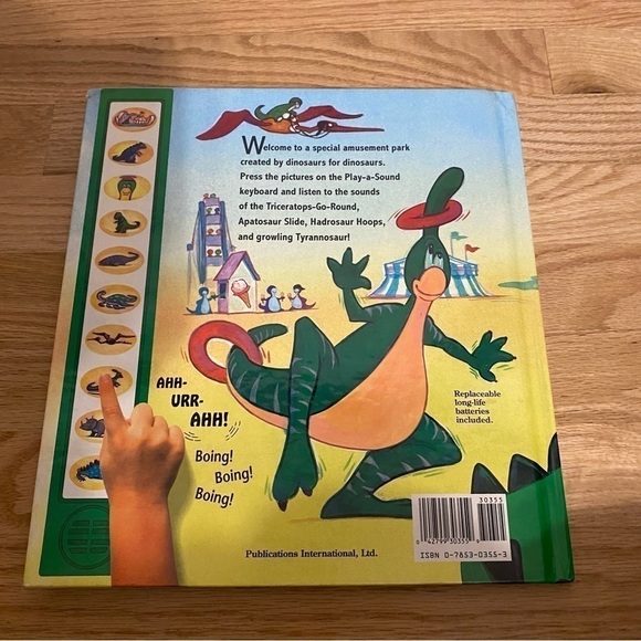 Dinosaur Park Play A Sound Book Hardcover Kids Roaring - Picture 3 of 3